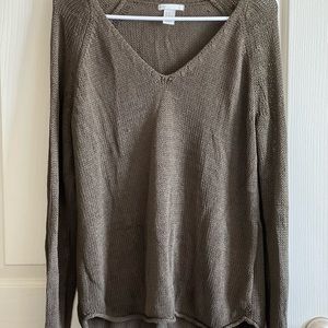 Olive Green H&M V-Neck Sweater